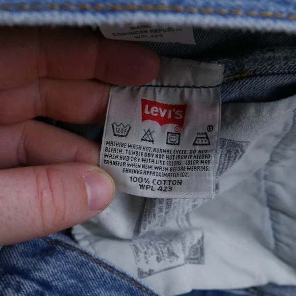 Vintage Levi's 501XX Jeans Mens 36x32 Y2K 2000s Blue Denim Button Fly Distressed